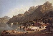 Gabriel Lory fils Vue of Fluhlen, in Suisse china oil painting reproduction